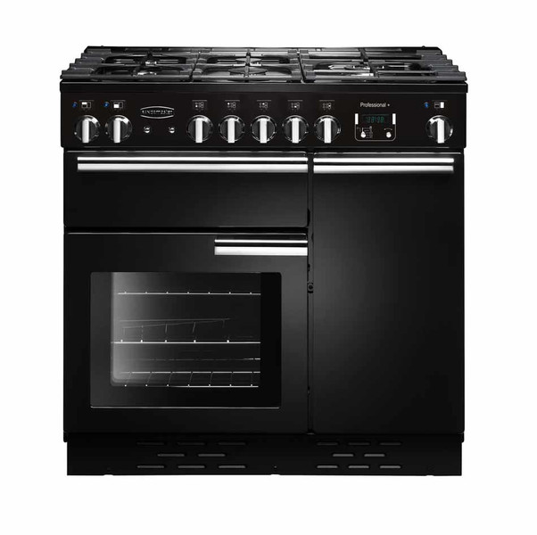 Rangemaster Professional + 90 Dual Fuel Freestanding Gas hob A Black