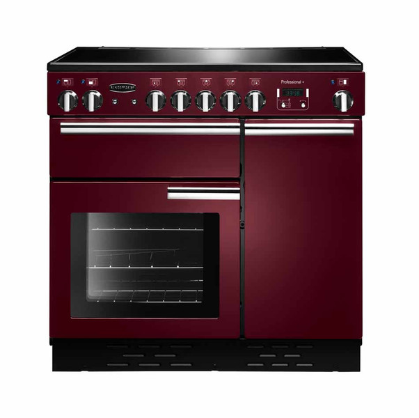 Rangemaster Professional + 90 Ceramic Freistehend Ceramic hob A Schwarz, Rot