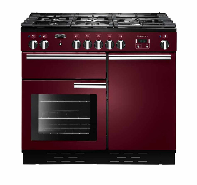 Rangemaster Professional + 100 Dual Fuel Freestanding Gas hob A Black,Red