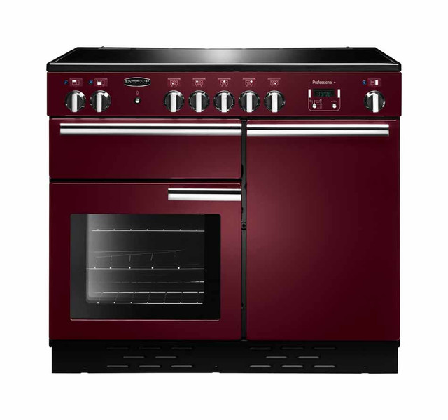 Rangemaster Professional + 100 Induction Freistehend Induktionskochfeld A Schwarz, Rot