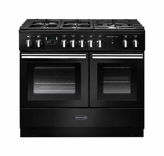 Rangemaster Professional + 100 FX Dual Fuel Отдельностоящий Gas hob A Черный