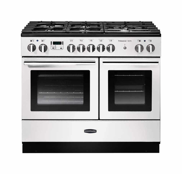 Rangemaster Professional + 100 FX Dual Fuel Freestanding Gas hob A Black,White