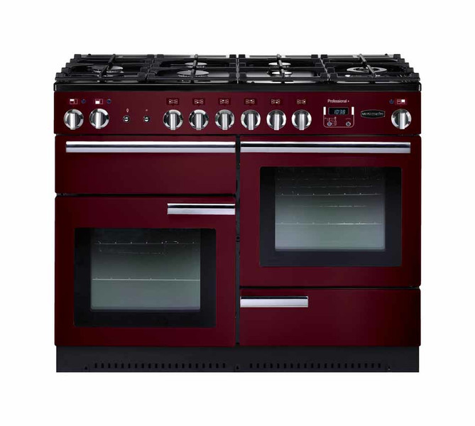 Rangemaster Professional + 110 Dual Fuel Freistehend Gas hob A Schwarz, Rot