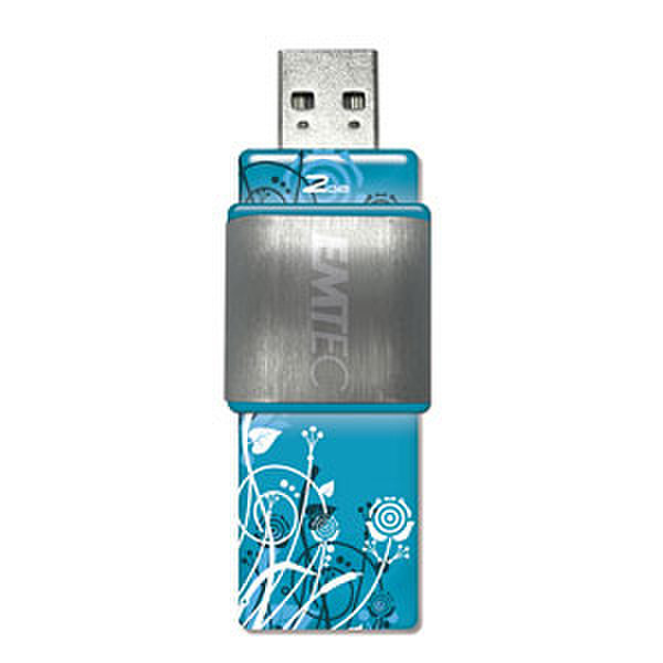 Emtec S420 2 GB 2ГБ USB 2.0 Тип -A Синий USB флеш накопитель