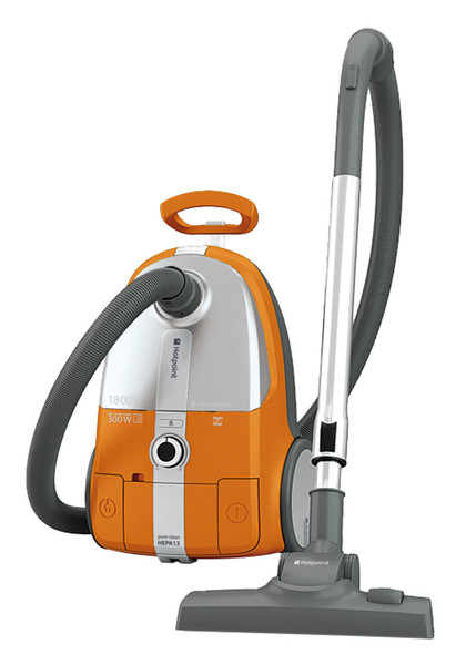 Hotpoint SLB18AA0 Cylinder vacuum cleaner 3.5L 1800W Grey,Orange vacuum