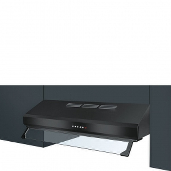 Smeg KSEC61NEE Built-under 200m³/h E Black cooker hood