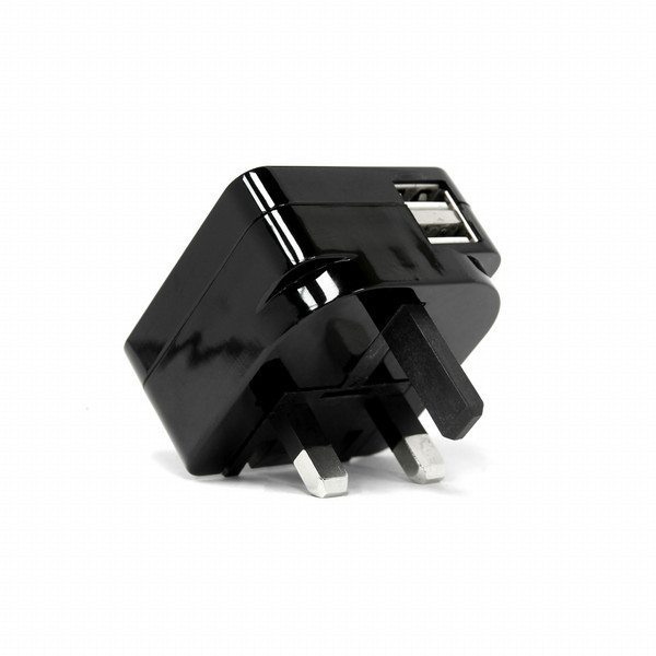 Veho VAA-009-UK Foldable Dual USB 5V 2.1 UK Plug Innenraum Schwarz