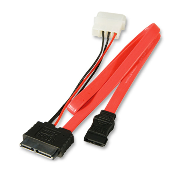 Nanocable 10.18.0701 0.5m SATA 13-pin SATA 7-pin + 4-pin Molex Black,Red SATA cable