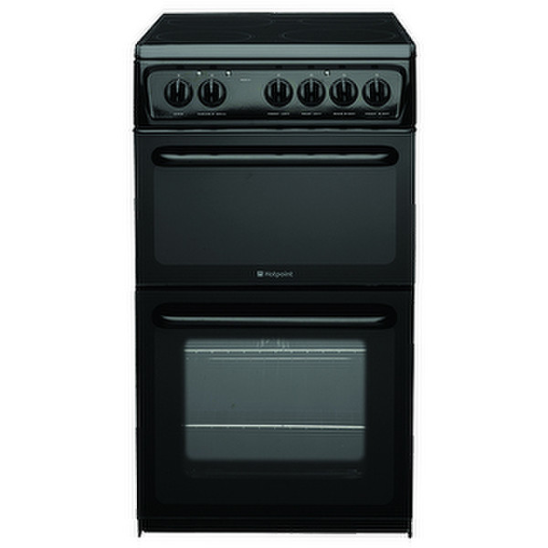 Hotpoint HAE51KS Freestanding Ceramic hob B Black cooker