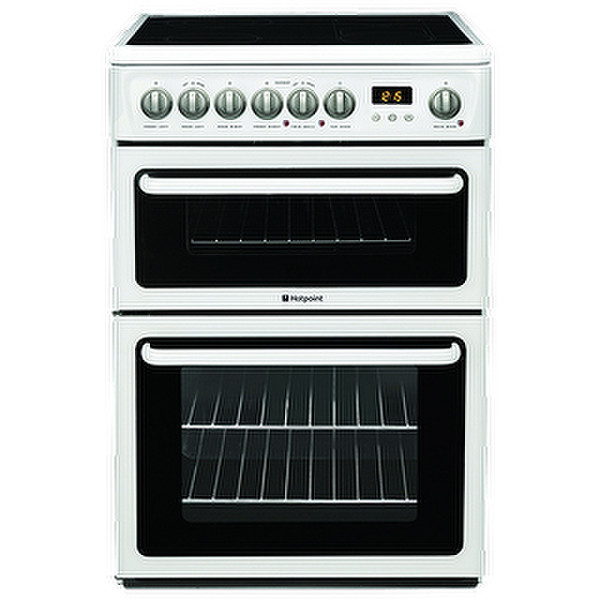 Hotpoint HAE60PS Freistehend Ceramic hob B Weiß Küchenherd