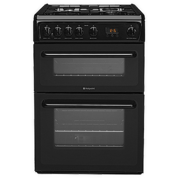 Hotpoint HAG60K Freistehend Gas hob A+ Schwarz Küchenherd