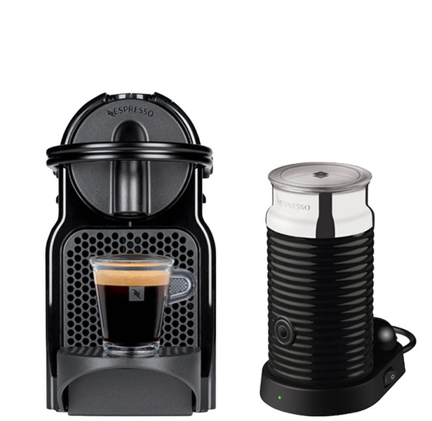Magimix Nespresso Inissia + Aeroccino Отдельностоящий Semi-auto Капсульная кофеварка 0.7л Черный