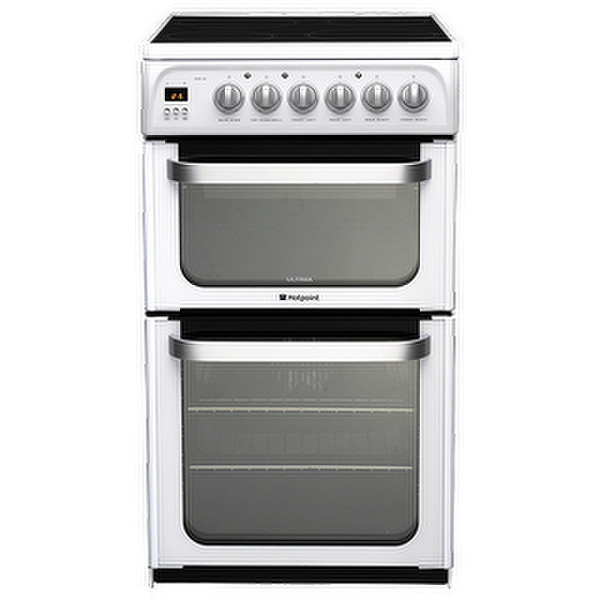 Hotpoint HUE52PS Freestanding Ceramic hob White cooker