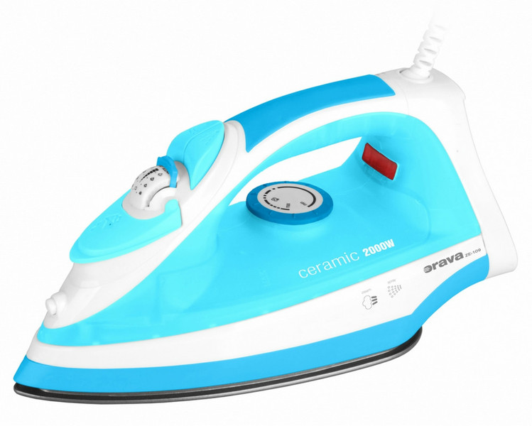 Orava ZE-109 B Dry & Steam iron Ceramic soleplate 2000Вт Синий утюг