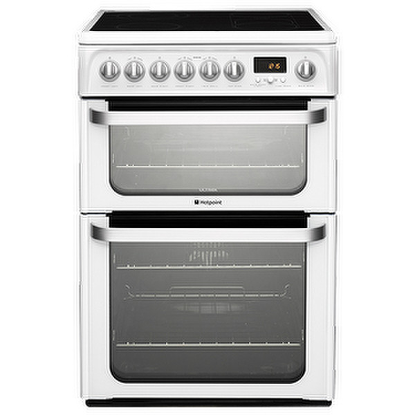 Hotpoint HUE62PS Freestanding Ceramic hob White cooker