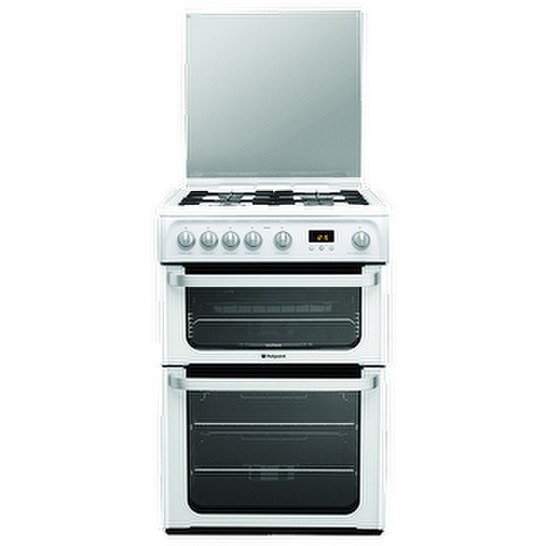 Hotpoint HUG61P Freistehend Gas hob A+ Weiß Küchenherd