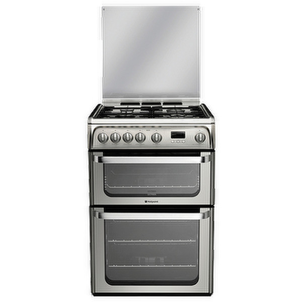 Hotpoint HUG61X Freistehend Gas hob A+ Edelstahl Küchenherd