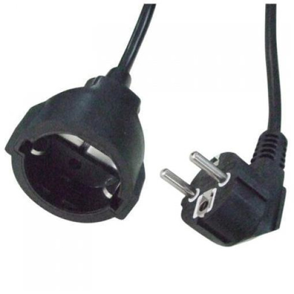Nilox CEE 7\4 M - CEE 7\4 F, 5 m 5m CEE7/4 Schuko CEE7/4 Schuko Black power cable