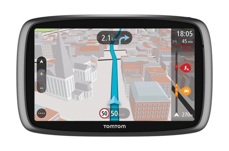 TomTom GO 610 Fixed 6Zoll Touchscreen 292g Schwarz, Silber Navigationssystem