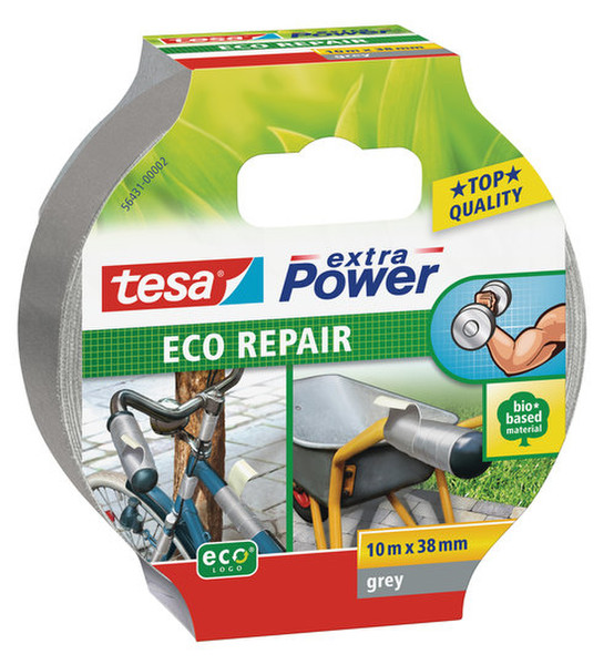 TESA ECO REPAIR В помещении и на открытом воздухе 10м Фибра, Прорезиненный Серый технологическая клейкая лента