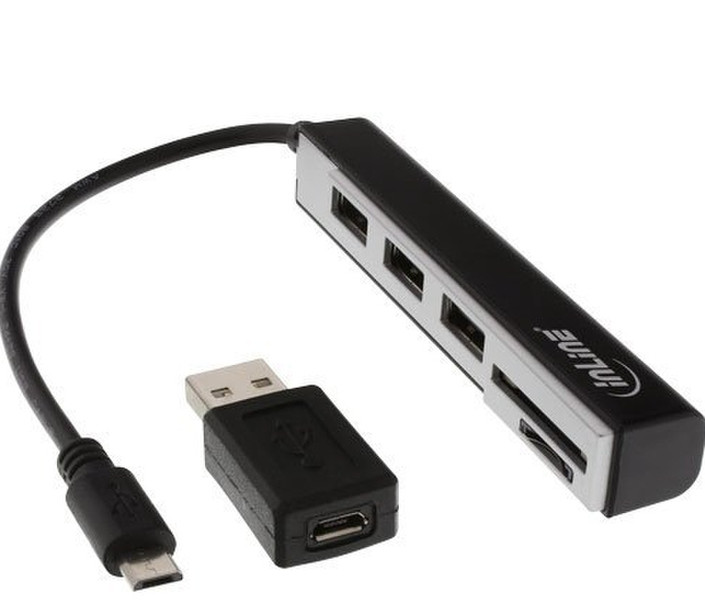 InLine 66775C Micro-USB Черный устройство для чтения карт флэш-памяти