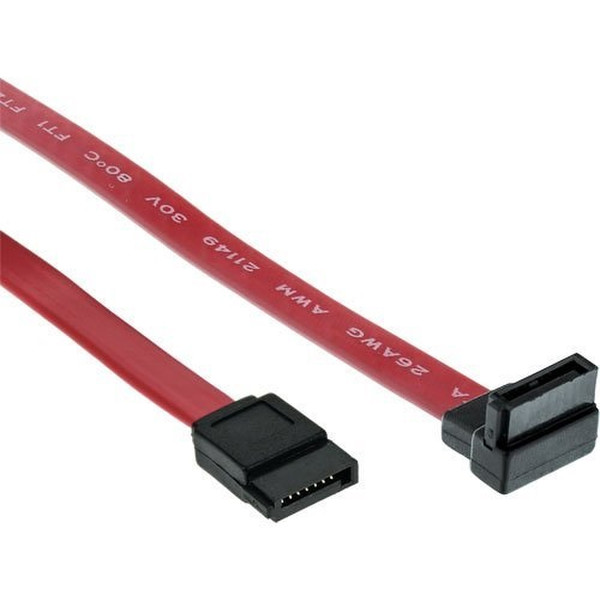 InLine SATA/SATA 0.65m 0.65м Черный, Красный кабель SATA