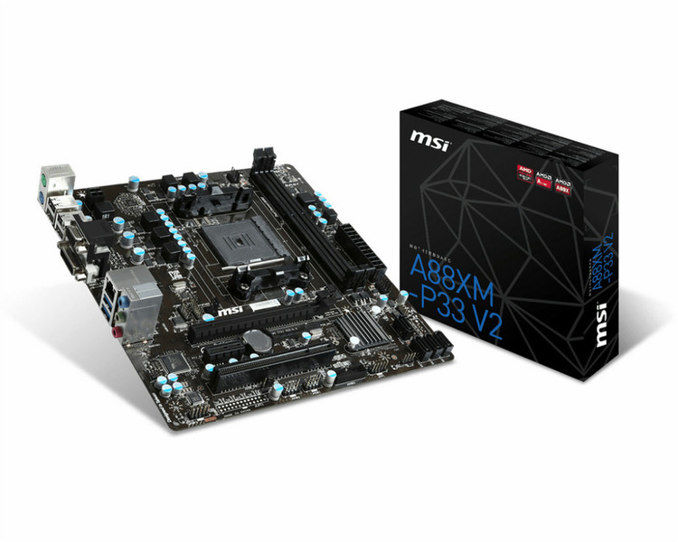 MSI A88XM-P33 V2 AMD A88X Socket FM2+ Микро ATX