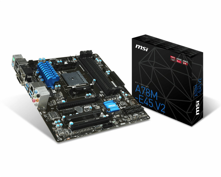 MSI A78M-E45 V2 AMD A78 Socket FM2+ Микро ATX материнская плата