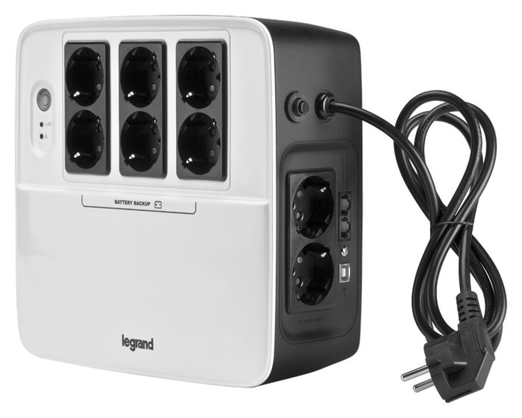 Legrand Keor Multiplug 600VA 360W 600VA 6AC outlet(s) Schwarz, Weiß Unterbrechungsfreie Stromversorgung (UPS)