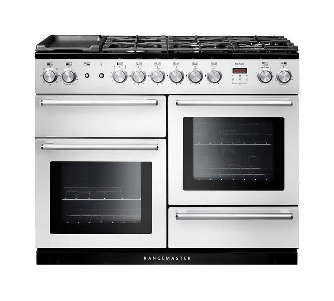 Rangemaster Nexus 110 Dual Fuel Freestanding Gas hob A Black,White