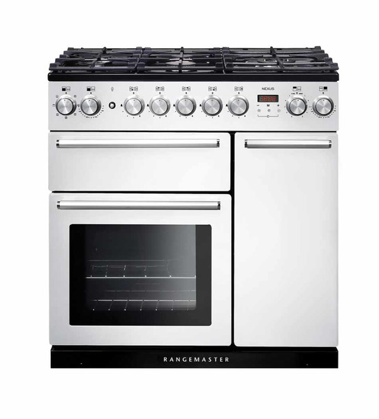 Rangemaster Nexus Dual Fuel Freistehend Gas hob A Schwarz, Weiß