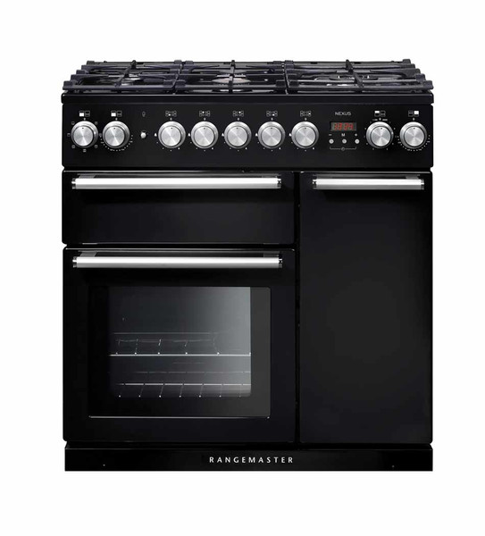 Rangemaster Nexus Dual Fuel Freistehend Gas hob A Schwarz