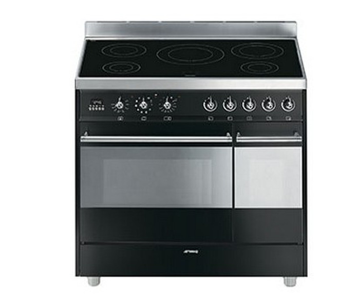 Smeg SY92IPBL8 Freestanding Induction hob A Black cooker