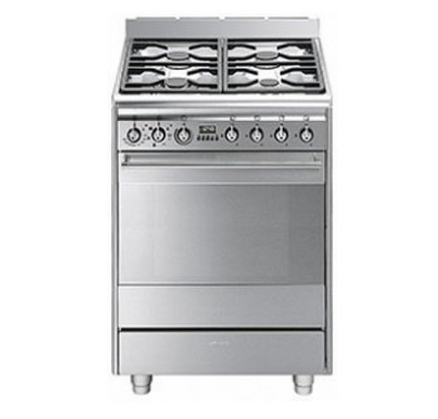 Smeg SUK61MX8 Freistehend Gas hob A Edelstahl Küchenherd