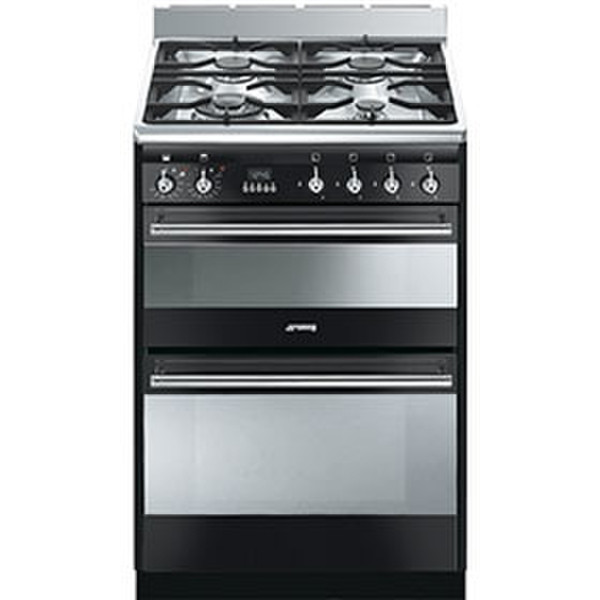 Smeg SUK62MBL8 Отдельностоящий Gas hob A Черный кухонная плита