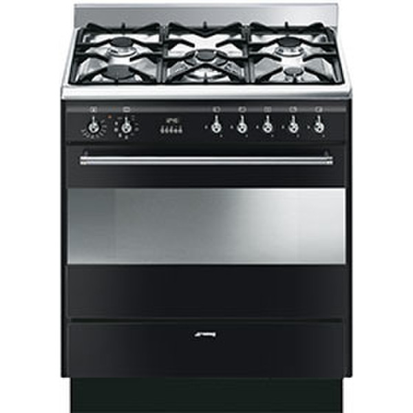 Smeg SUK81MBL8 Freestanding Gas hob B Black cooker