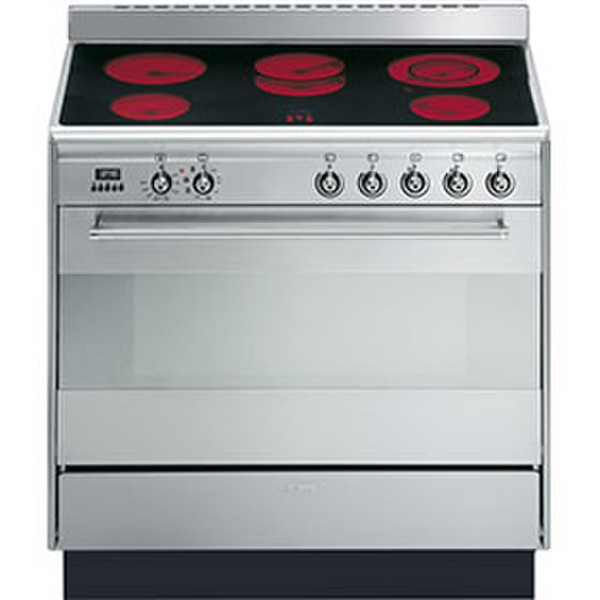 Smeg SUK91CMX8 Freestanding Ceramic hob B Stainless steel cooker