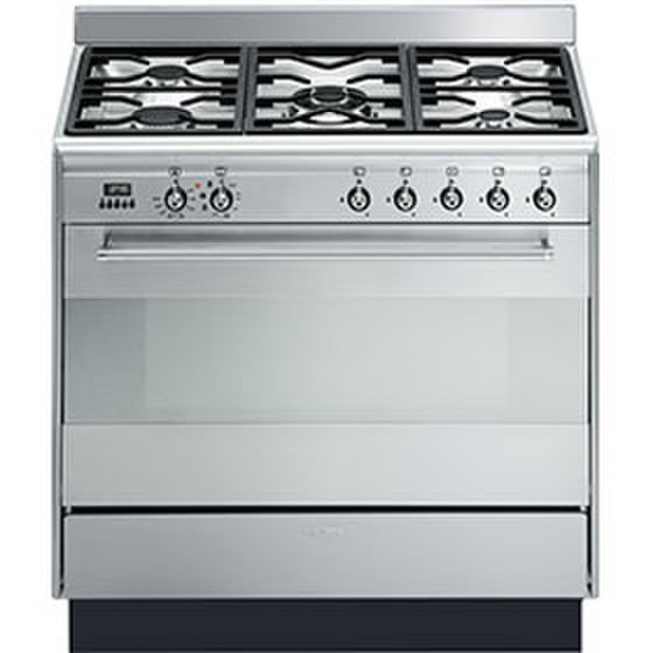 Smeg SUK91MFX8 Freistehend Gas hob B Edelstahl Küchenherd