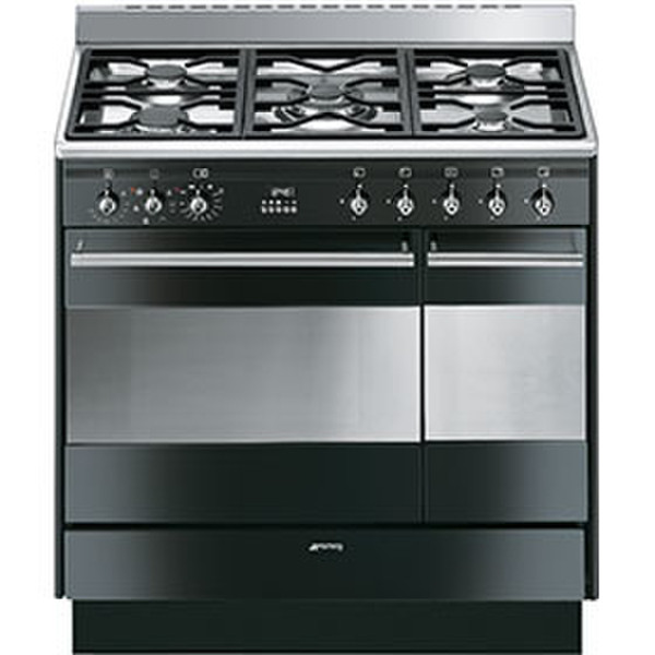 Smeg SUK92MBL9 Freistehend Gas hob A Schwarz Küchenherd