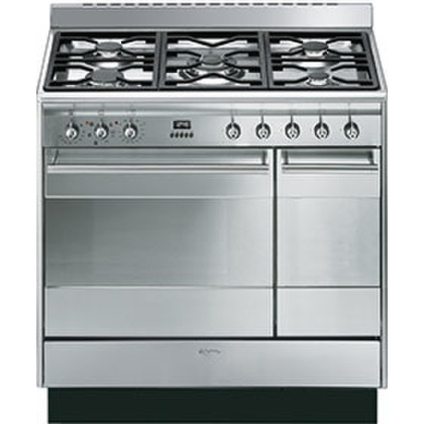 Smeg SUK92MX9 Freestanding Gas hob A Stainless steel cooker