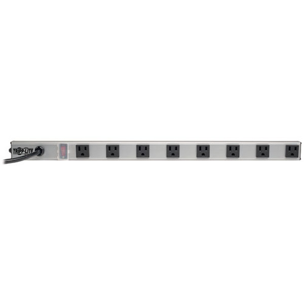 Tripp Lite PS2408RA 8AC outlet(s) 120V 4.572m Schwarz, Grau Spannungsschutz