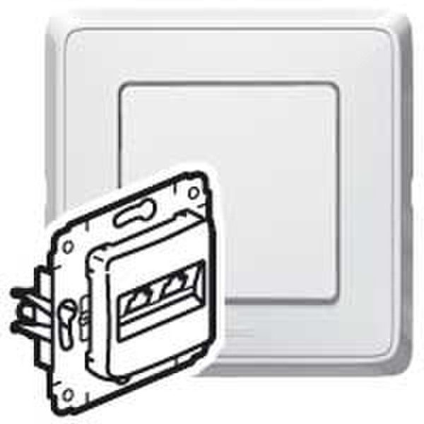 Legrand Cariva 2 x RJ-45 White socket-outlet