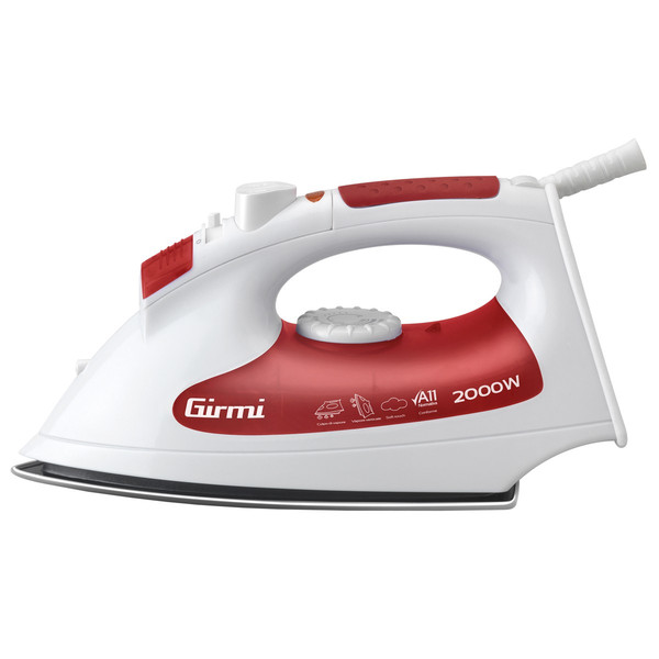 Girmi ST15 Dry & Steam iron Stainless Steel soleplate 2000W Red,White