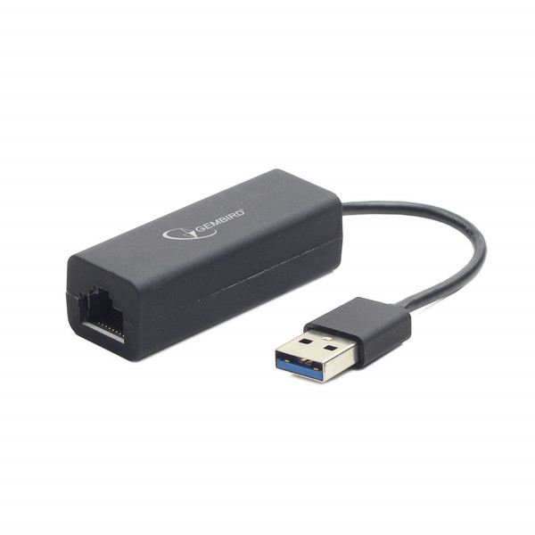 Gembird NIC-U3 USB RJ-45 Черный кабельный разъем/переходник