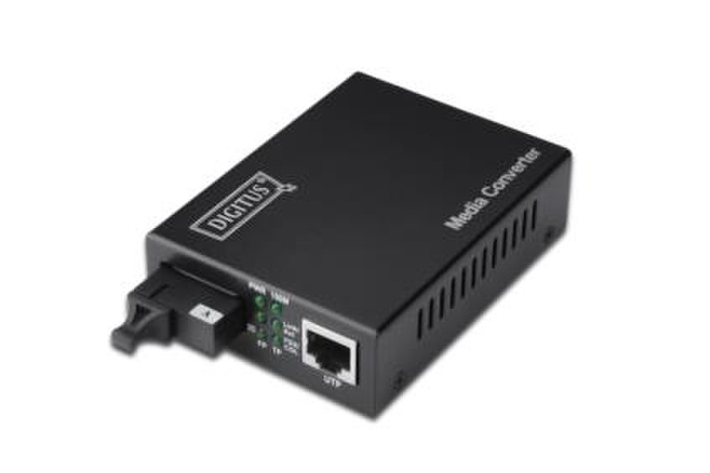 Digitus DN-82123_080 1000Mbit/s 1550nm Single-mode Black network media converter