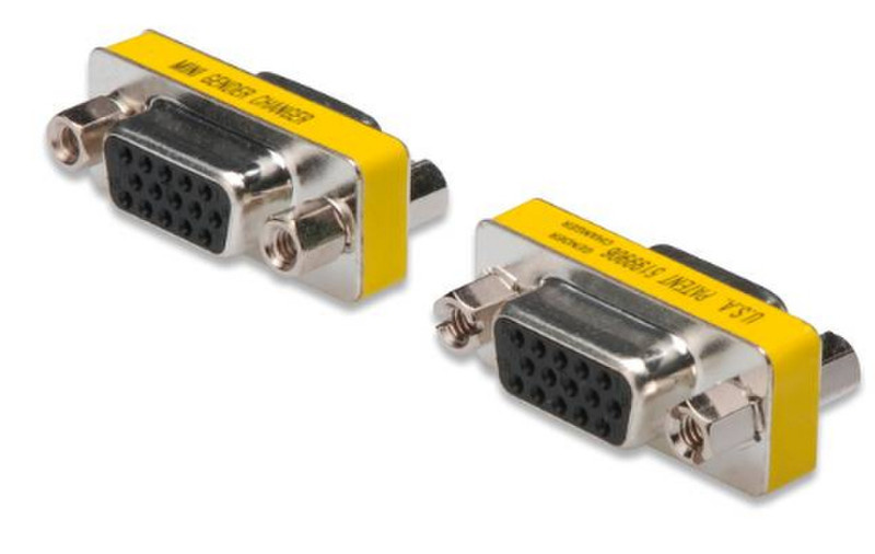 Digitus DK-610512-000-I 15-pin VGA 15-pin VGA Cеребряный, Желтый кабельный разъем/переходник