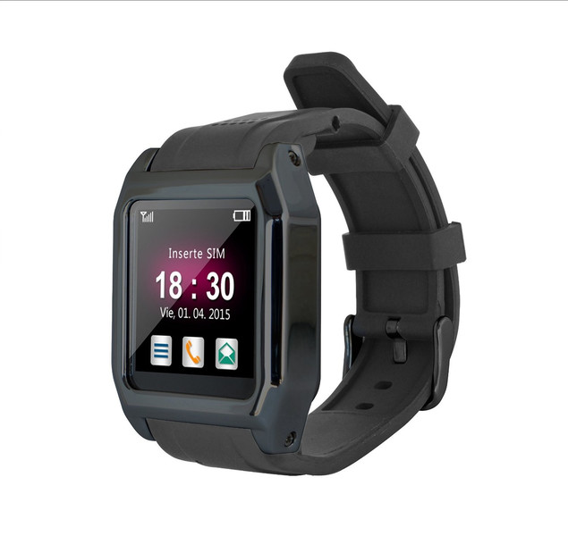 Airis SW01N 1.54Zoll LCD 82.5g Schwarz Smartwatch