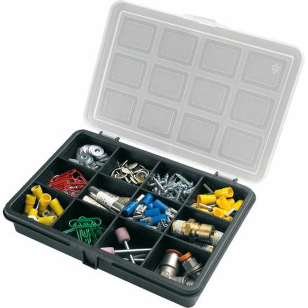 Art Plast 3200 Plastic,Polypropylene,Polystyrene Black,White tool box