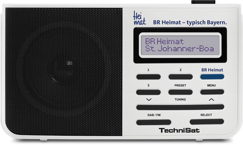 TechniSat 210 BR Tragbar Digital Schwarz, Weiß Radio