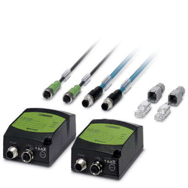 Phoenix FL BT EPA AIR SET Network transmitter & receiver Черный, Зеленый 10,100Мбит/с